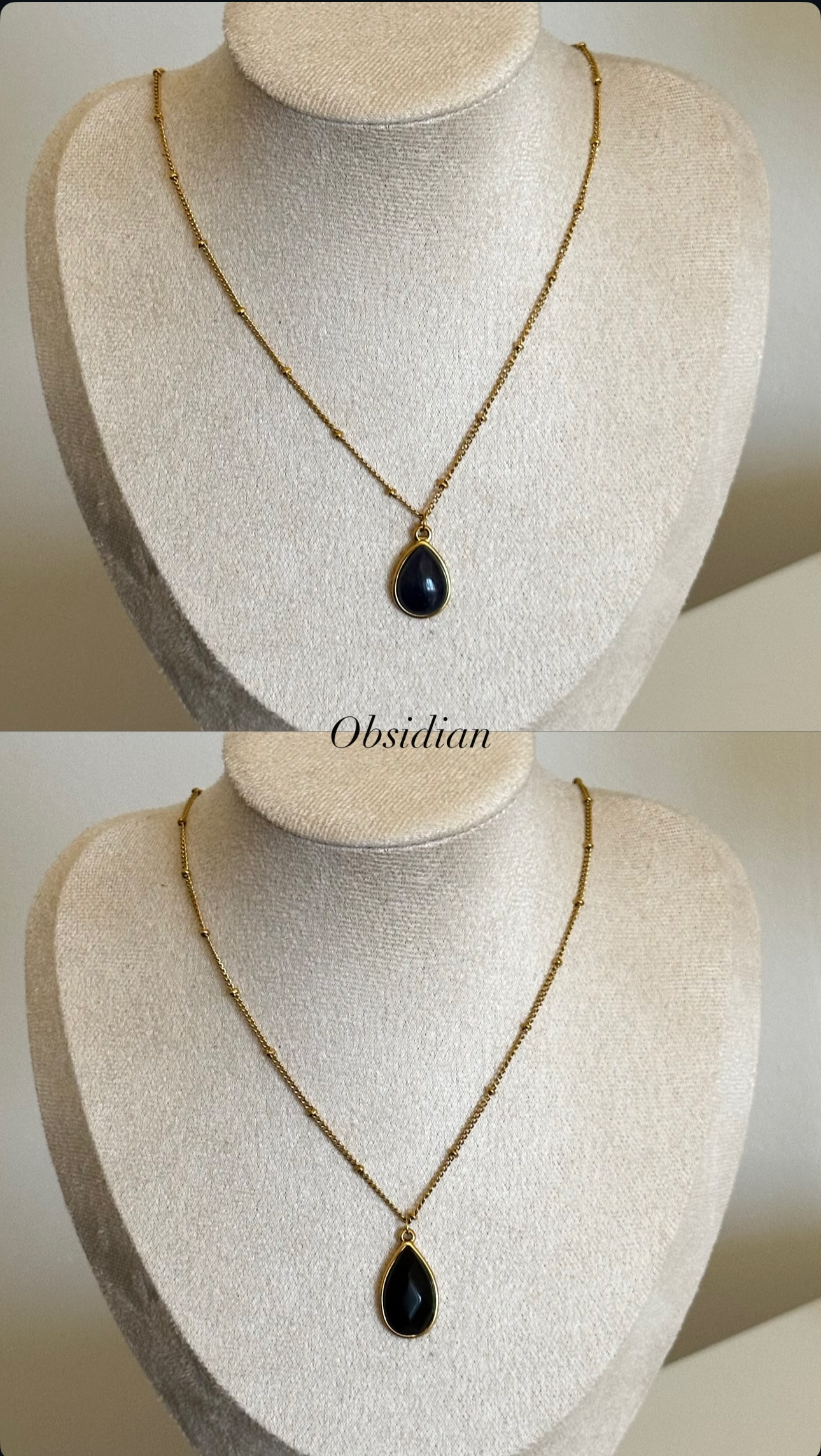 Obsidian Halskette